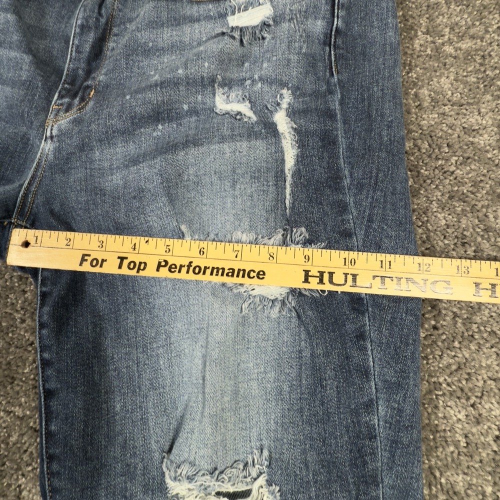 Judy Blue Jeans Women's 16W Boyfriend Fit Distressed Denim Splatter JB82363MD-PL - Picture 9 of 10